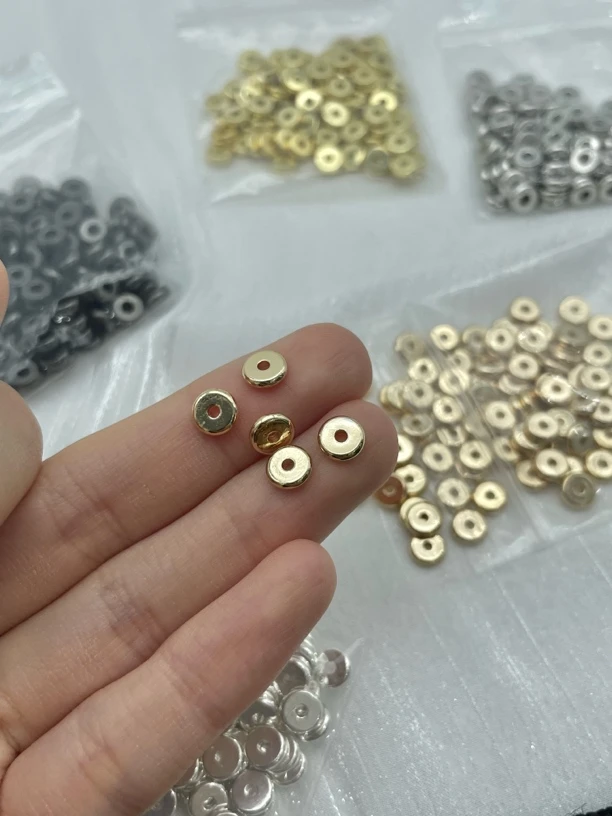 保色圆隔片垫片片diy串珠手链项链首饰饰品配件