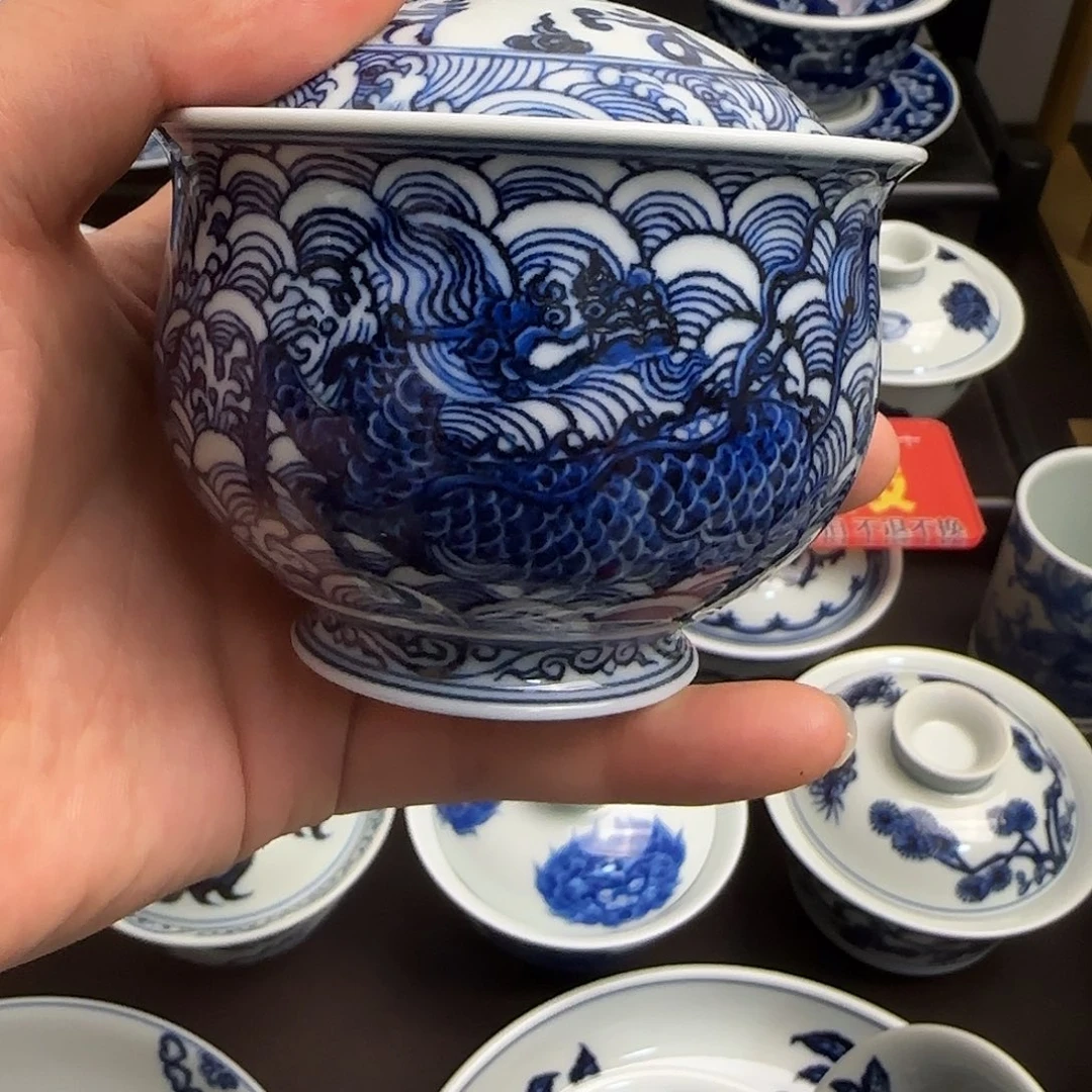 微瑕全手绘景德镇陶瓷茶具