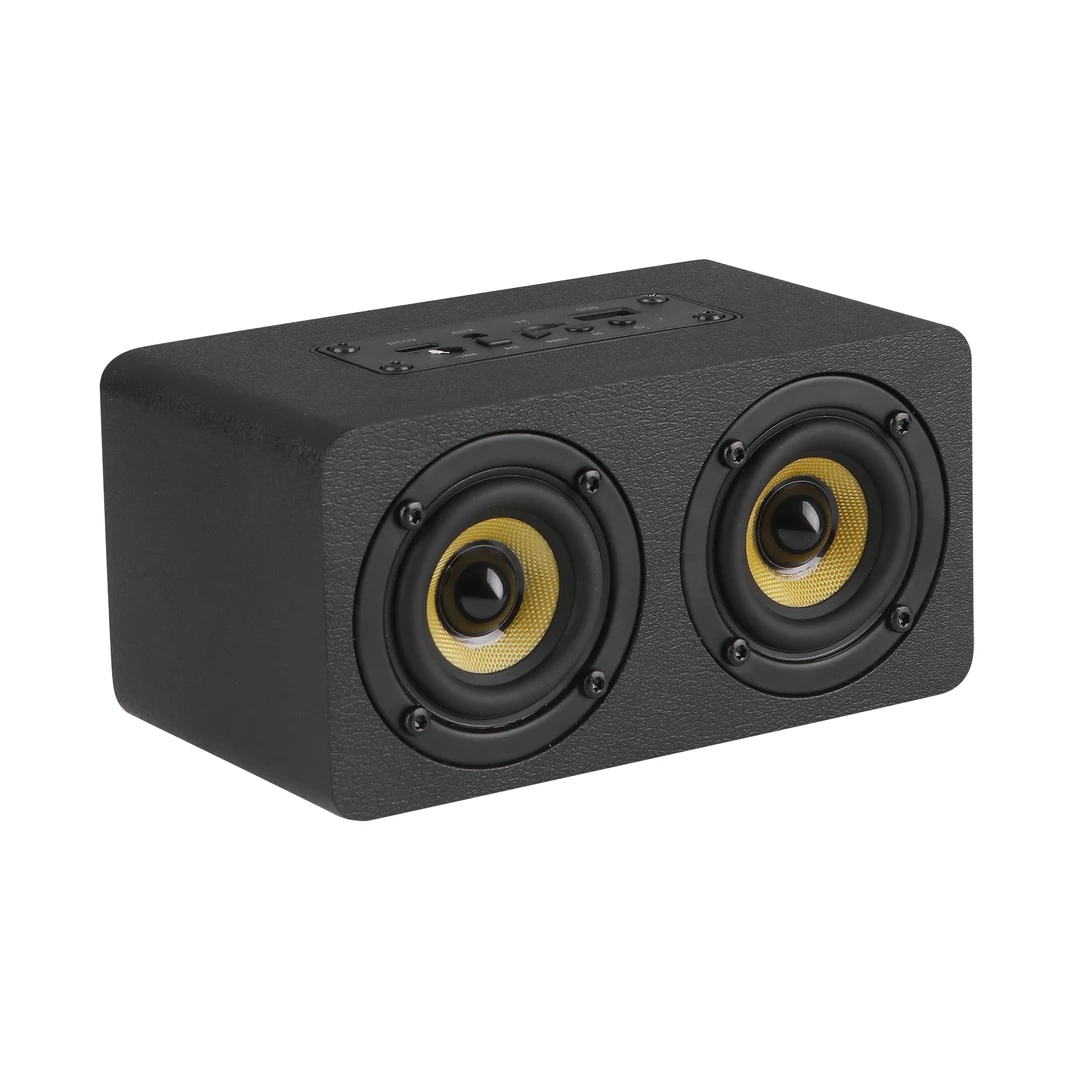 国立M5【玻纤双喇叭】复古木质无线蓝牙音箱低音炮手机电脑桌面音响