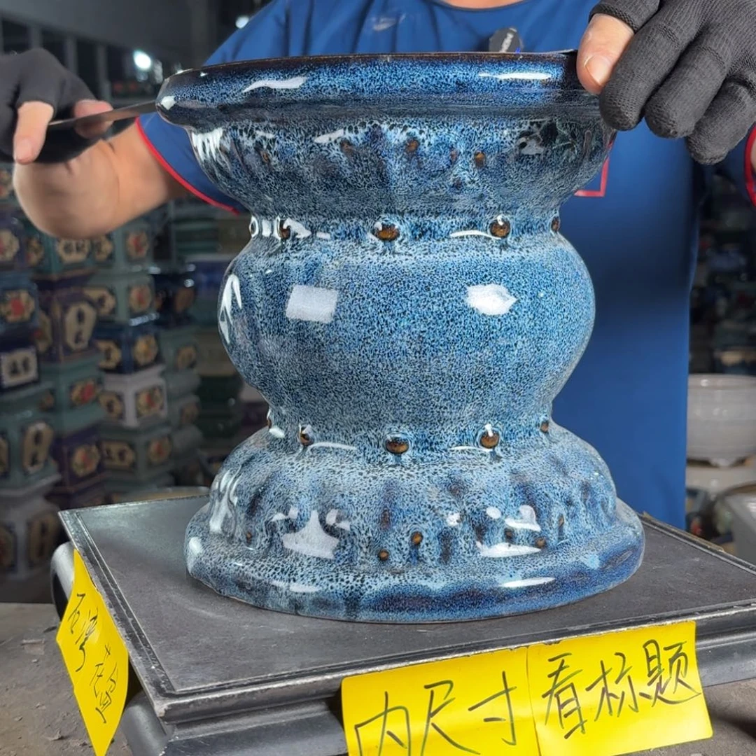一风堂石湾花盆 面宽23高24 编号239