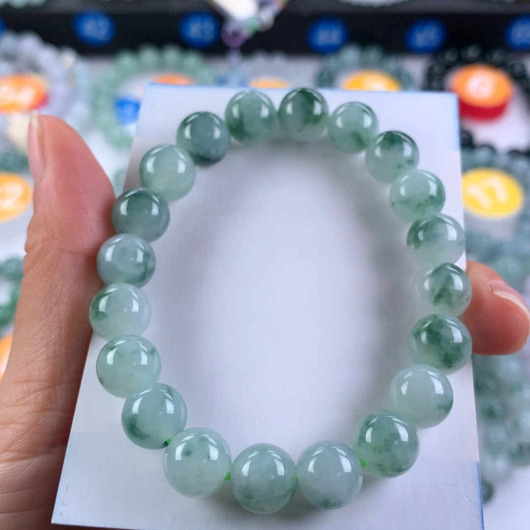 翡翠未镶嵌手链卡9.7