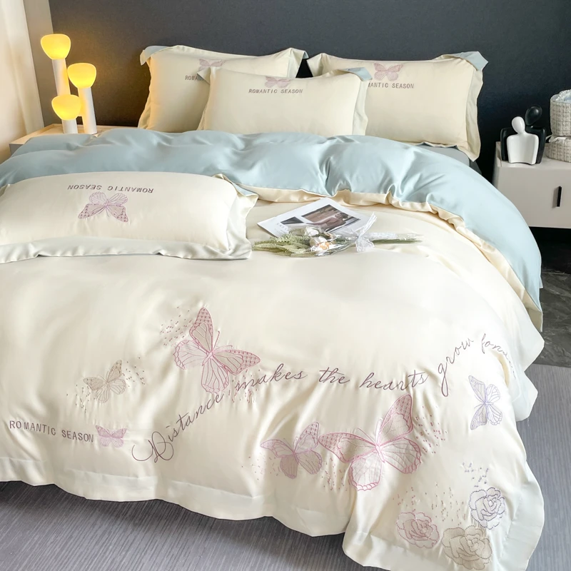 高端爆款四件套纯棉A类2025新款100%全棉高档适合裸睡四季通用4