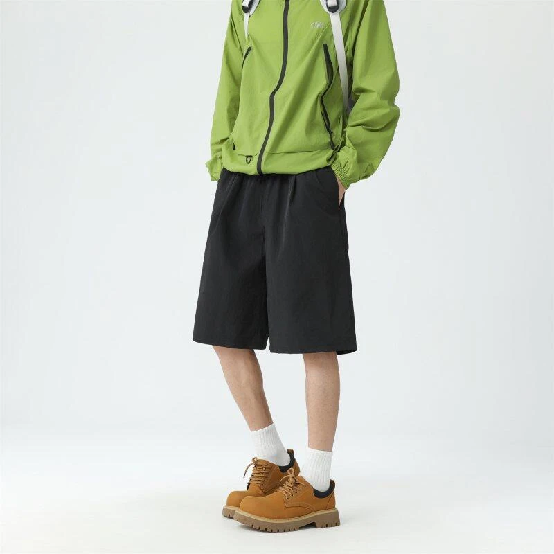 速干短裤男夏季新款宽松直筒五分裤纯色基础款百搭运动健身休闲裤