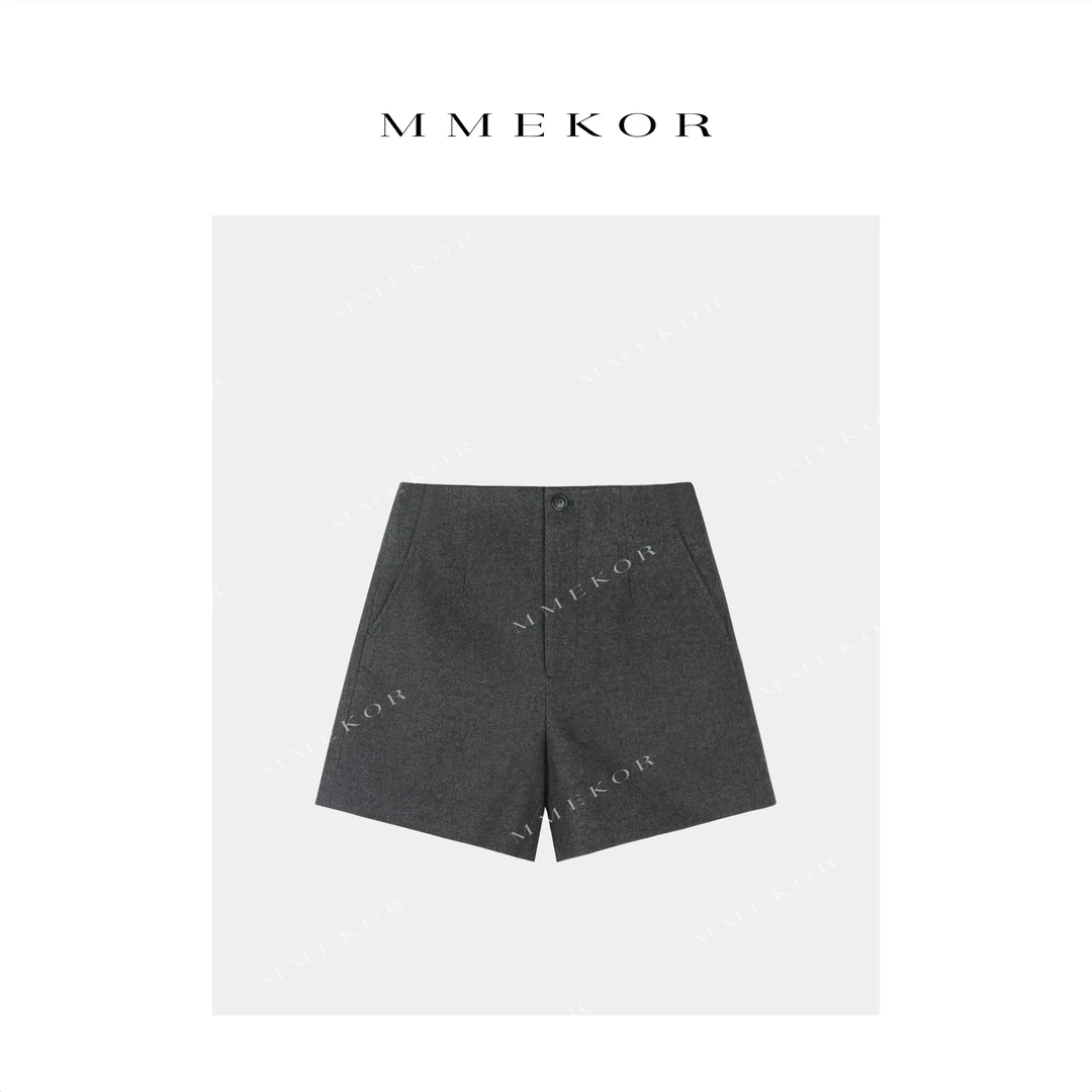 MMEKOR“绅士短裤”2025新款秋款千金玛德琳时尚复古休闲裤 79996