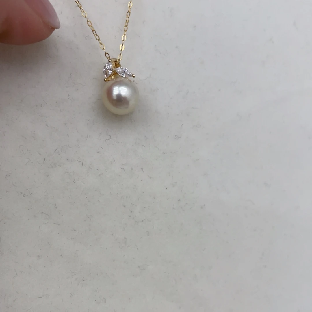 颈饰海水珍珠银S925镶嵌