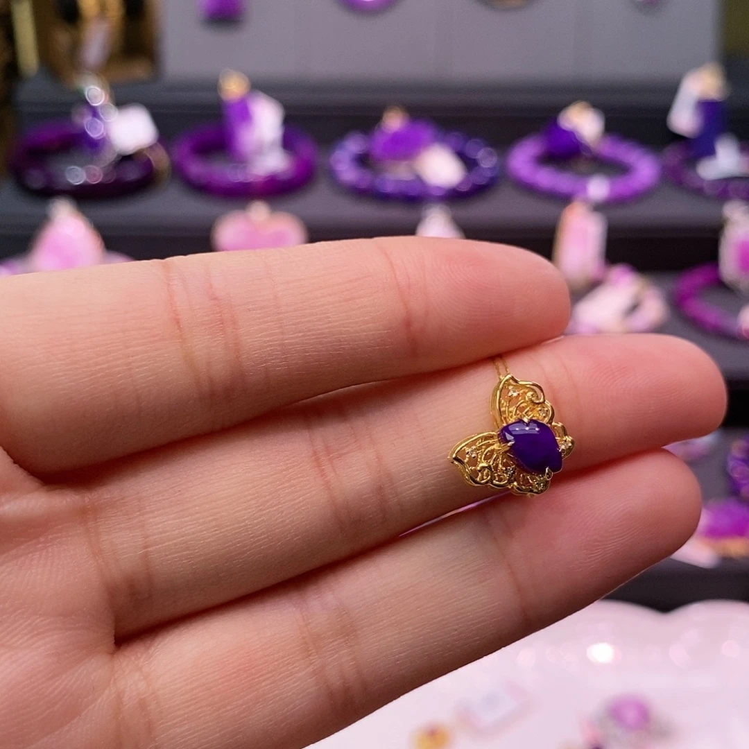 苏纪石（舒俱来）18K金镶嵌吊坠(不含链)