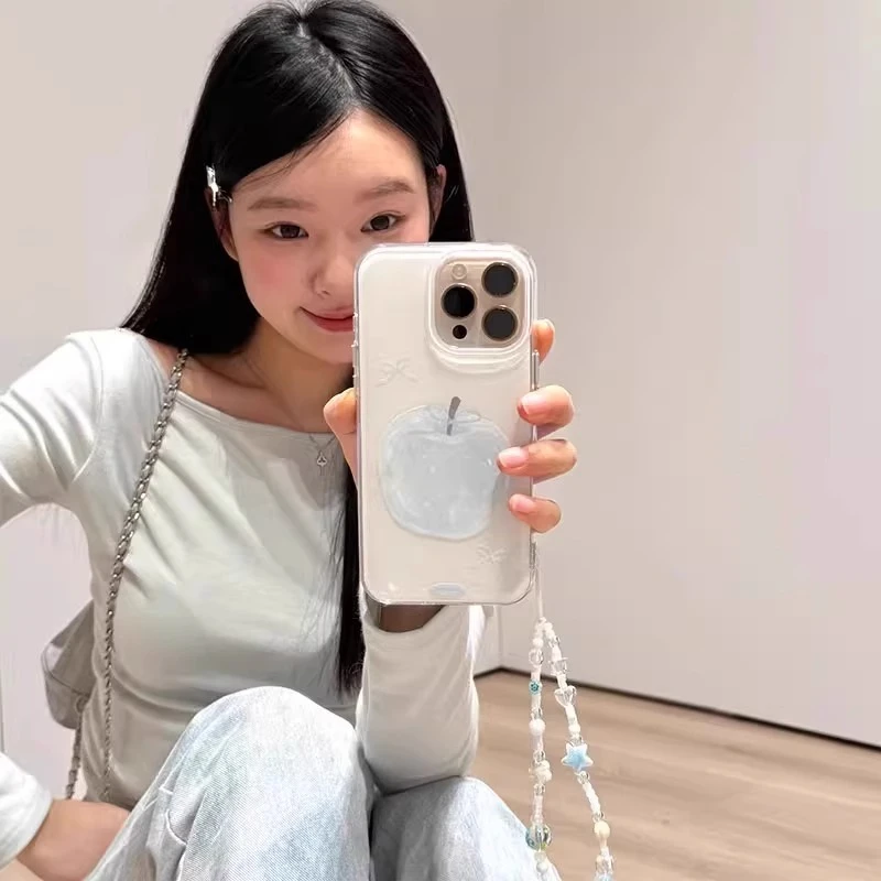 水晶蓝苹果适用于苹果16手机壳新款iphone16promax保护套17promax