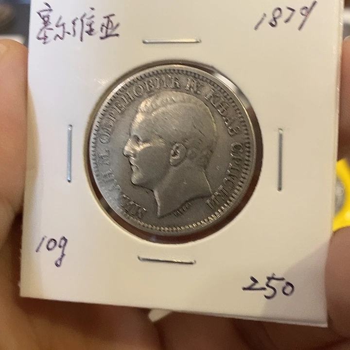 银Ag900萨尔维亚1879银币