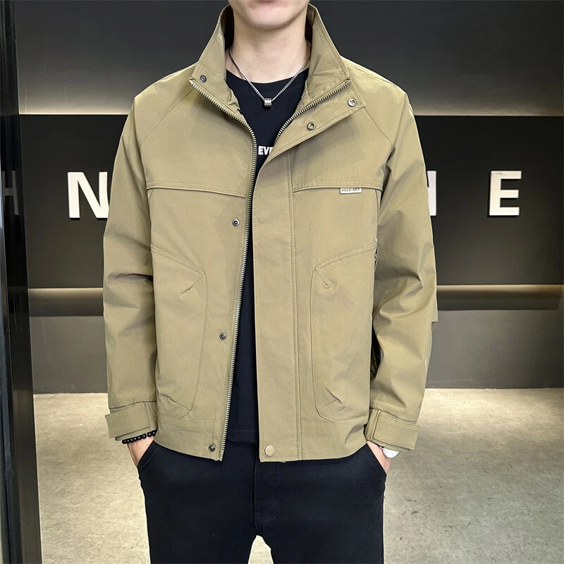 2025男士春季潮流翻领时尚外套新款休闲户外百搭宽松秋冬韩版