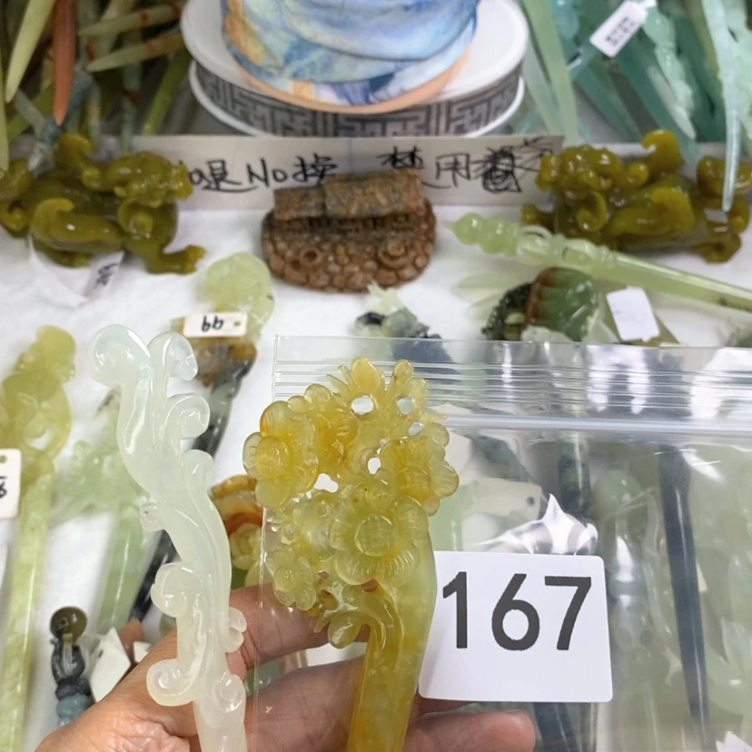 【闪购商品】岫玉发饰未镶嵌?*初