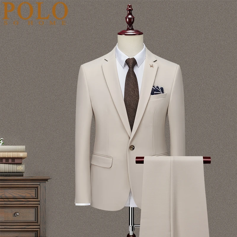 保罗西装男套装结婚新郎礼服韩版修身订婚西服伴郎主持人商务正装