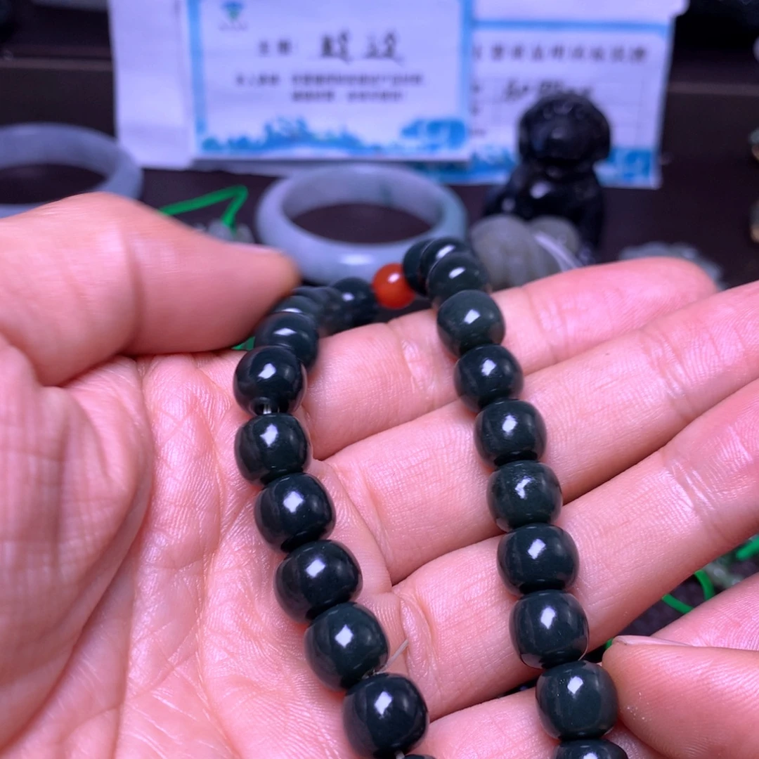 和田玉未镶嵌手串10