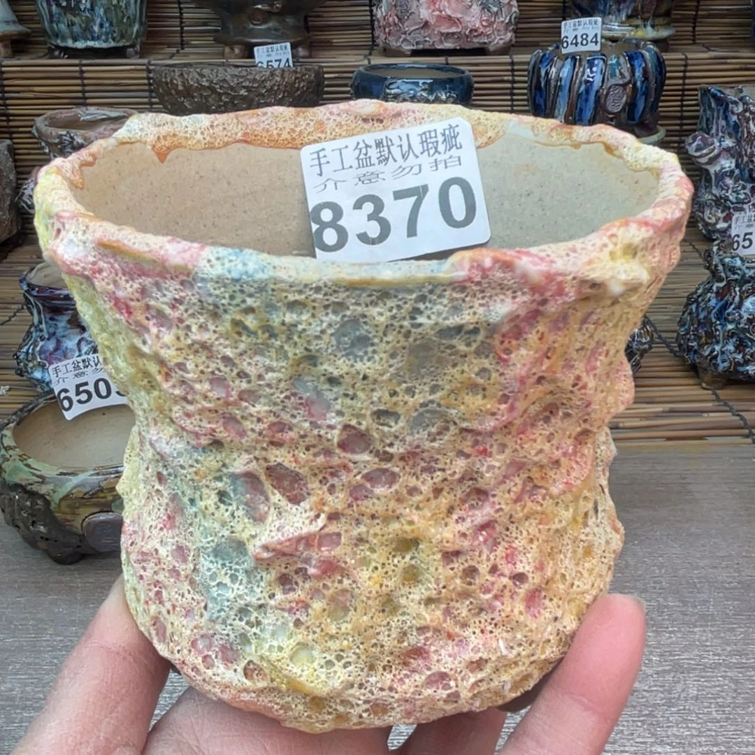 手工花盆默认瑕疵完美者勿拍