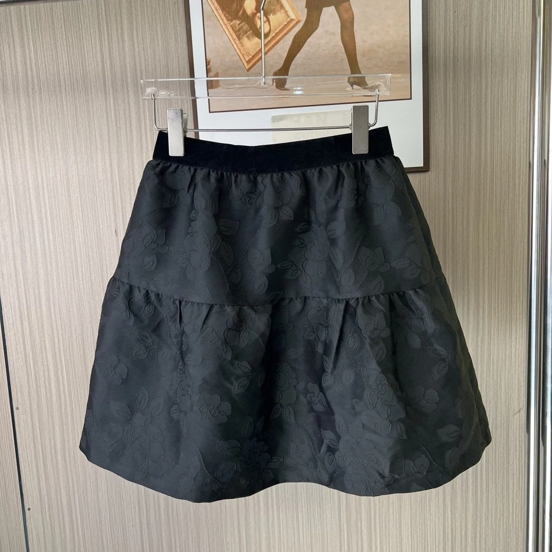 4164撤柜KK新款夏季显瘦小个子松紧高腰蛋糕蓬蓬短裙半身裙