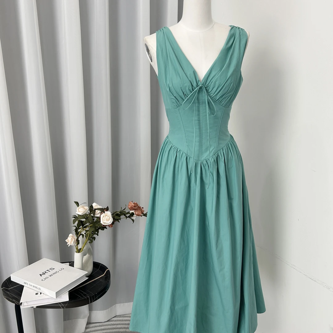 小八定制25夏新法式气质时尚百搭通勤显瘦设计感连衣裙 10855 BCK