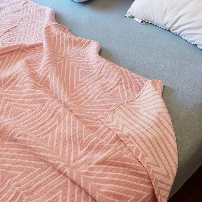 【FREE HOME】日式简约毯单双人  粉三角