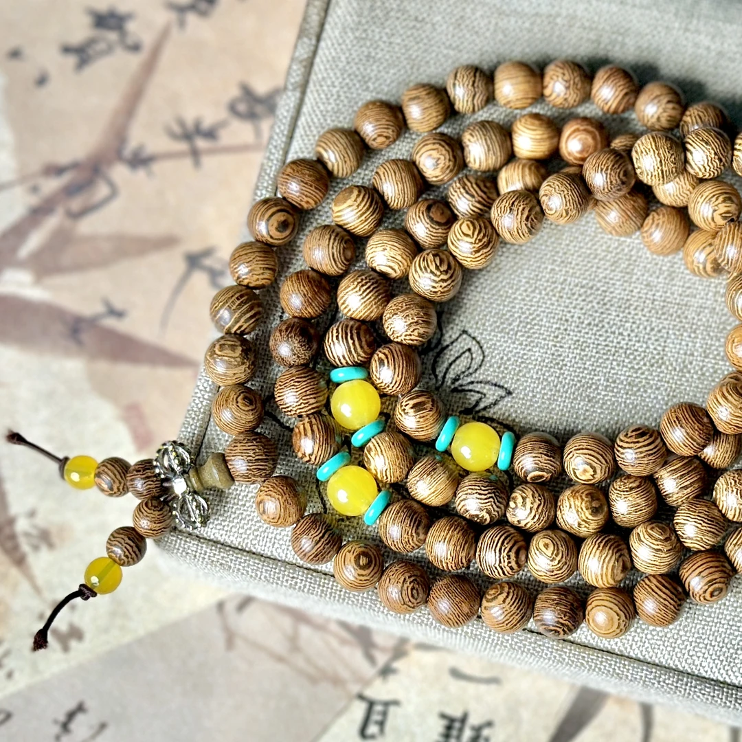 精品鸡翅木多圈手串（无礼盒）122