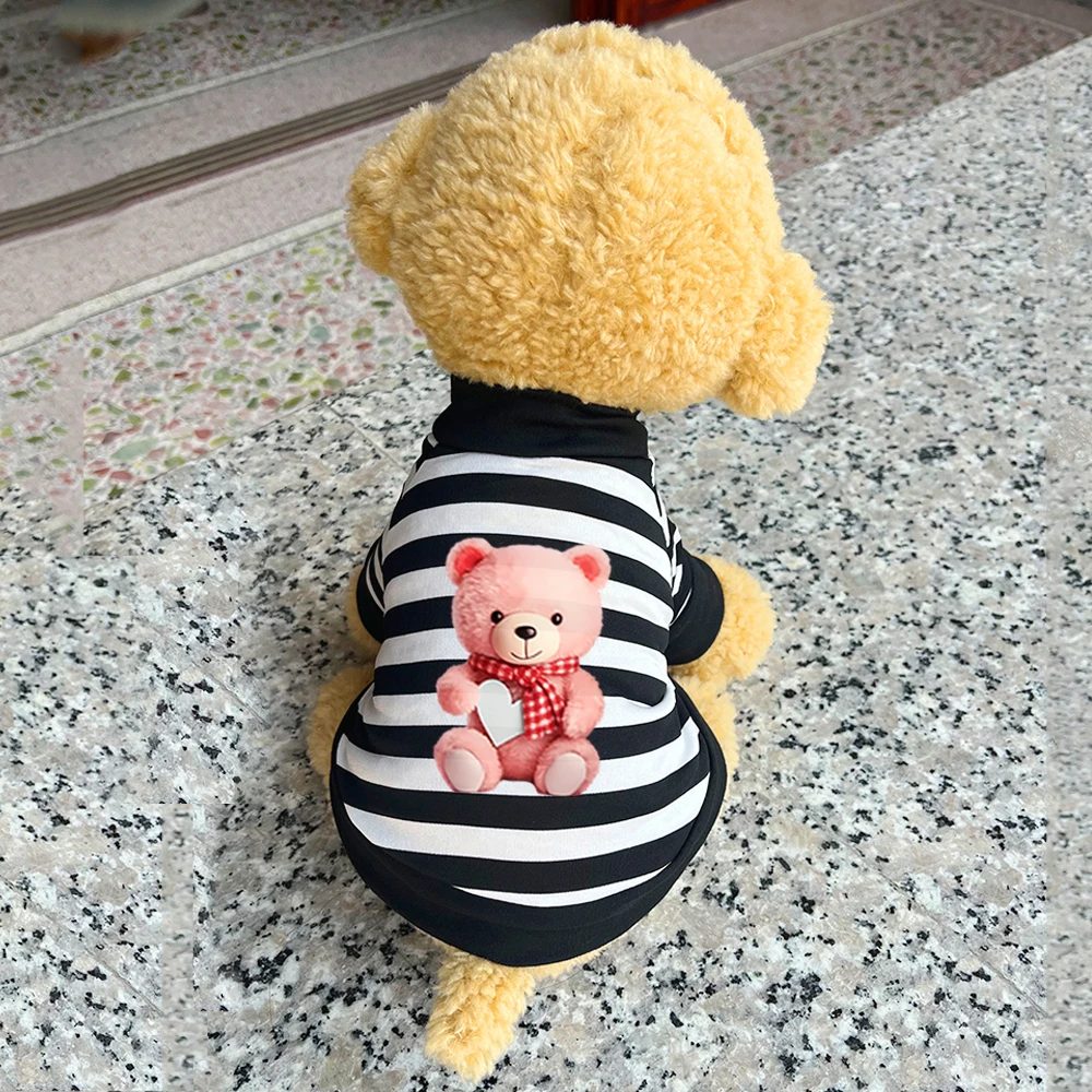 宠物衣服狗狗子条纹猫咪薄款春夏季透气比熊防掉毛防晒衣泰迪脱毛
