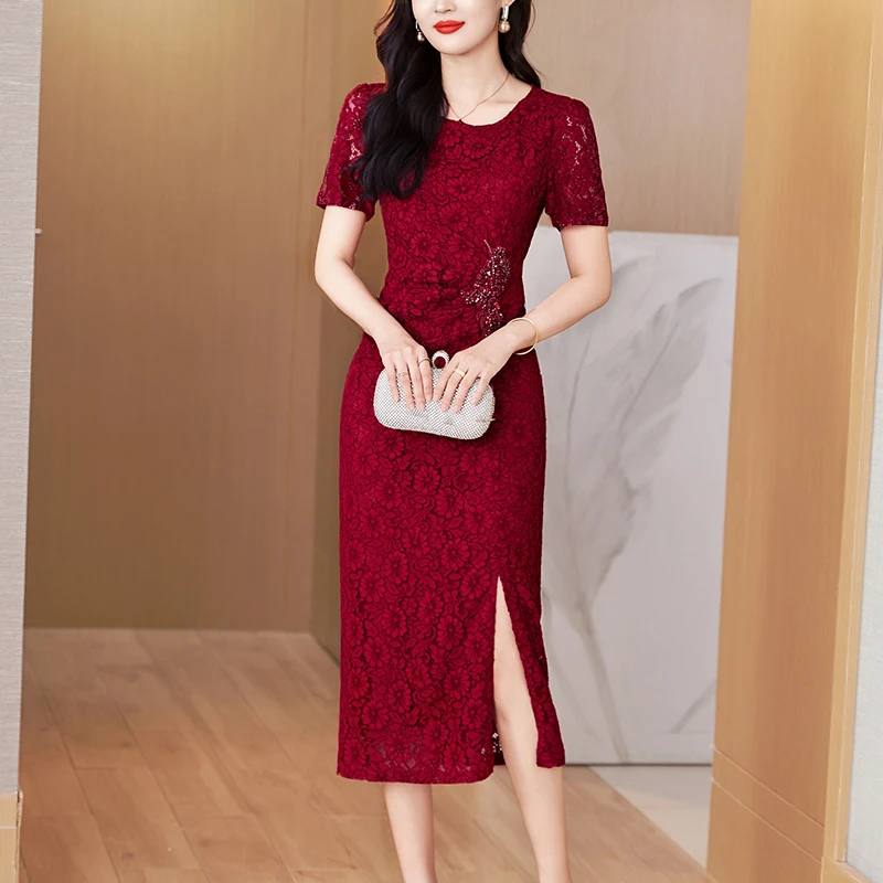 礼服高端轻奢小众旗袍2025年夏季新款洋气婆婆妈妈婚宴装连衣裙
