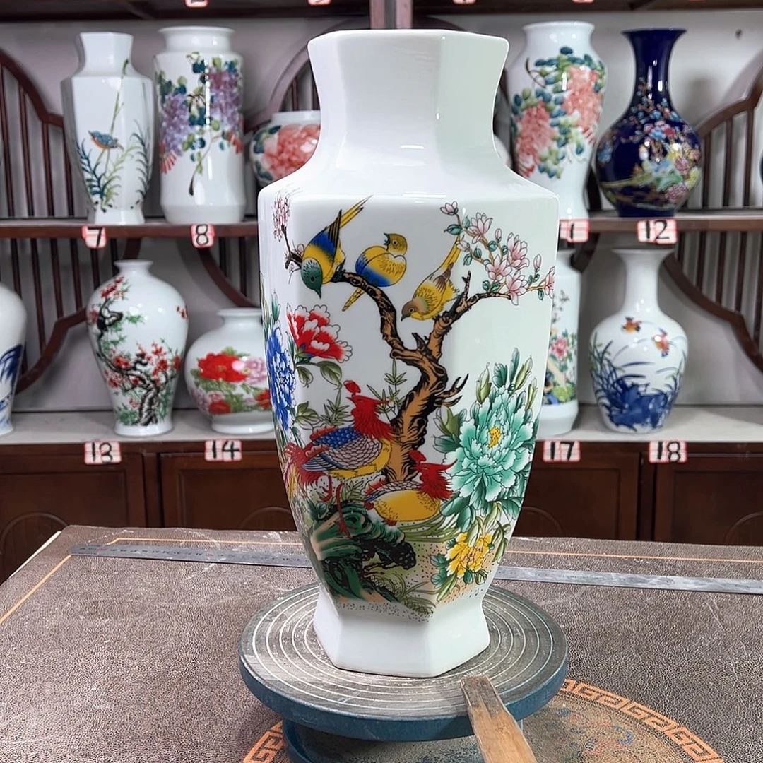 摆件陶景德镇陶瓷6牡丹