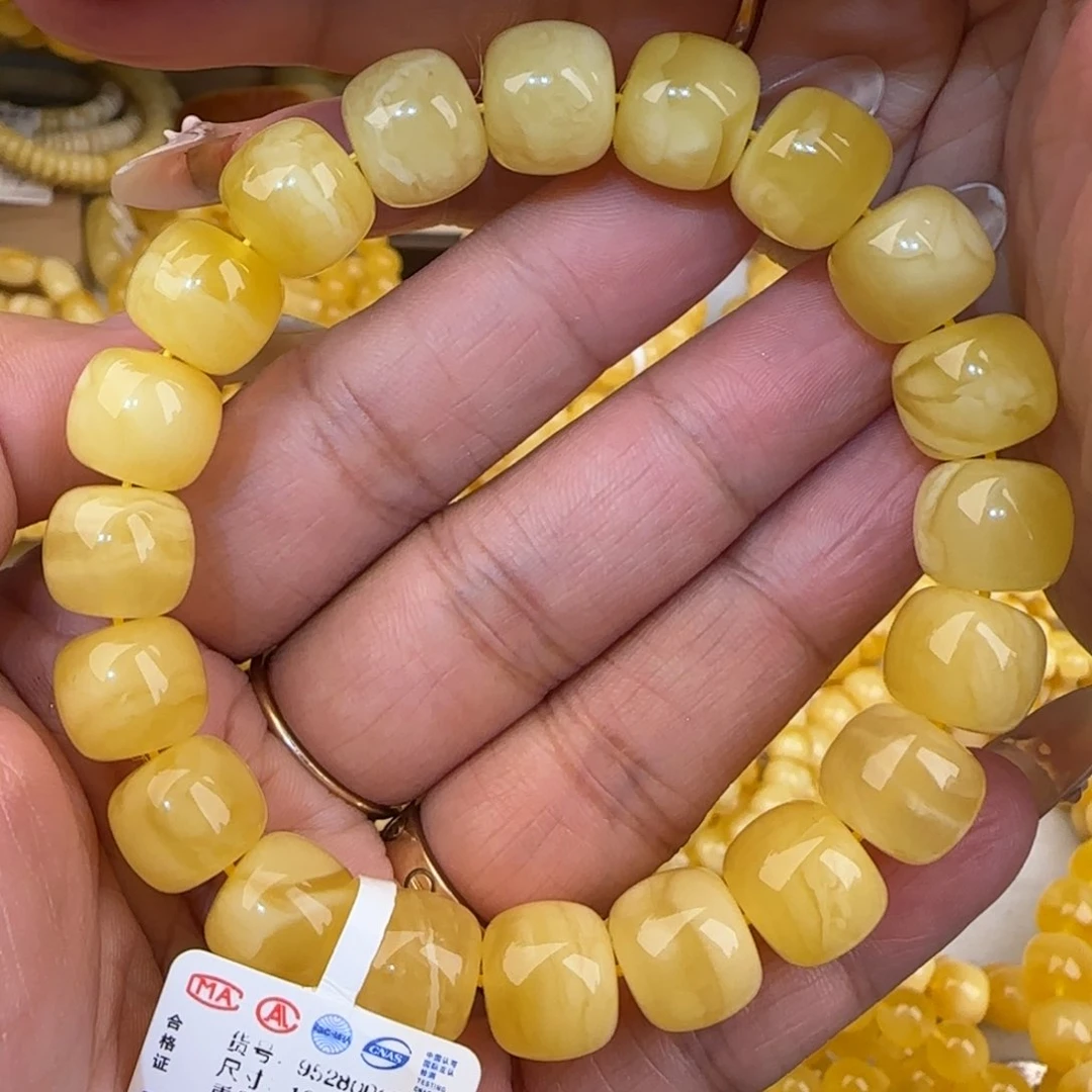 未镶嵌蜜蜡手链白花老型手串