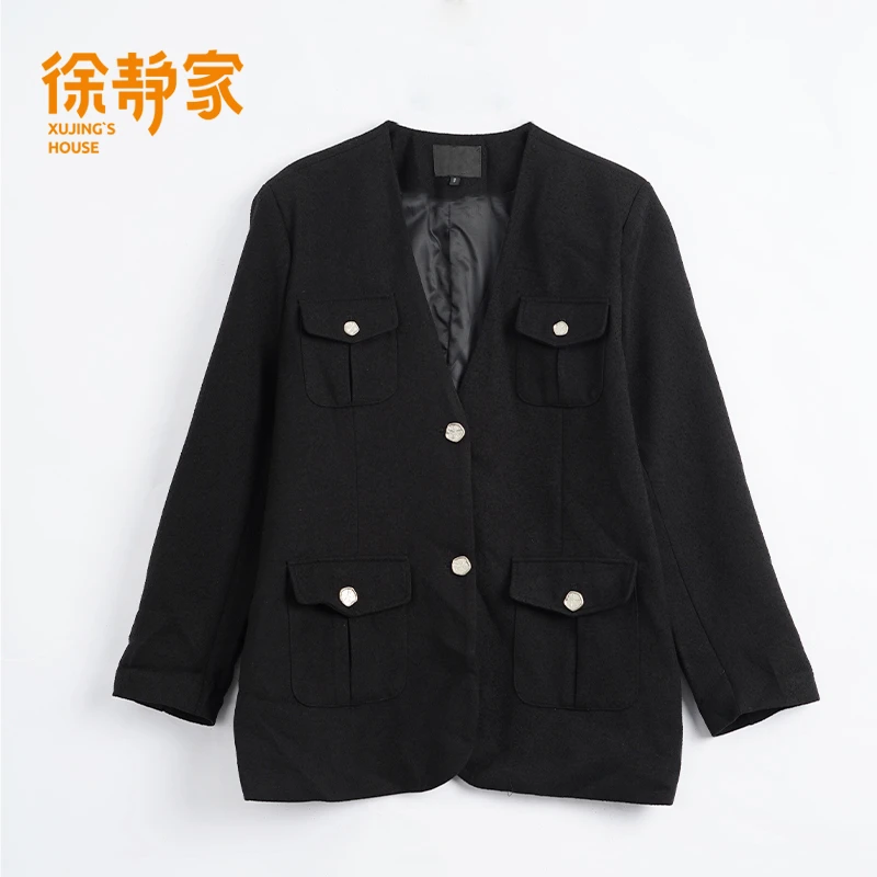 徐静家春秋新款休闲上衣韩版气质小众设计显瘦外套3820037