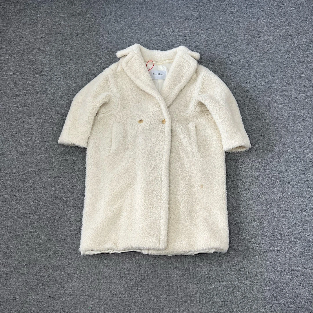 99新 AMIPARIS Maxmara 主线 白色 泰迪大衣 Xs码