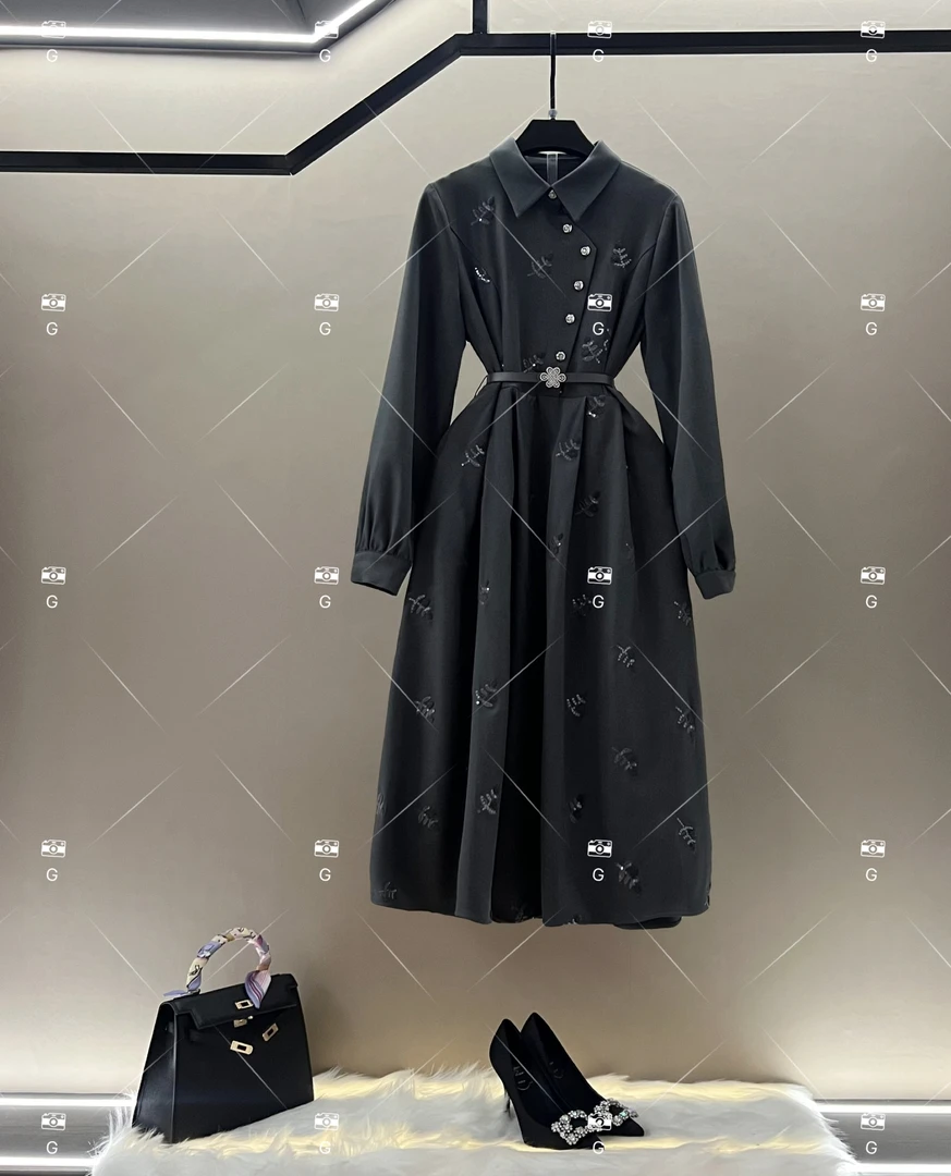 春夏丨设计师轻奢法式印花女士连衣裙 GS-57313