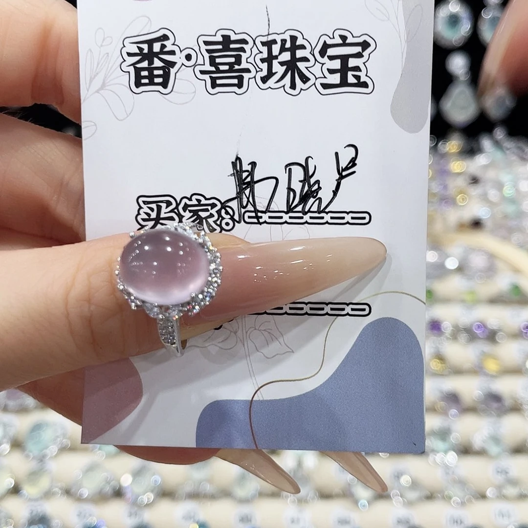 烟晶戒指银S925镶嵌拂****主戒指