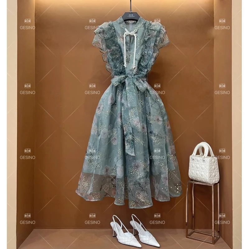 【小满】春夏丨设计师轻奢法式印花女士连衣裙 CX-2024566
