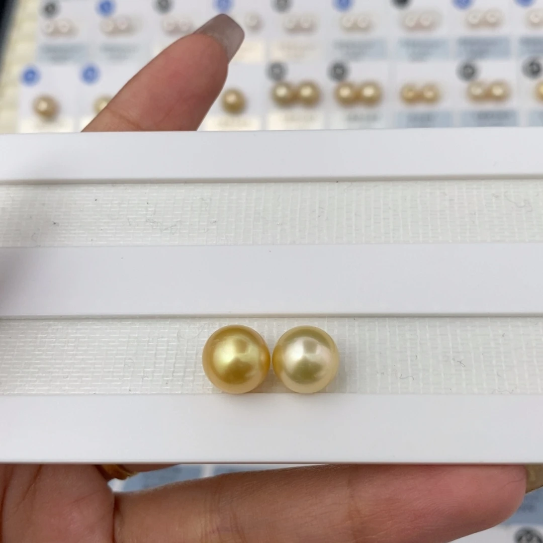 海水近圆南洋金珠海水珍珠未镶嵌