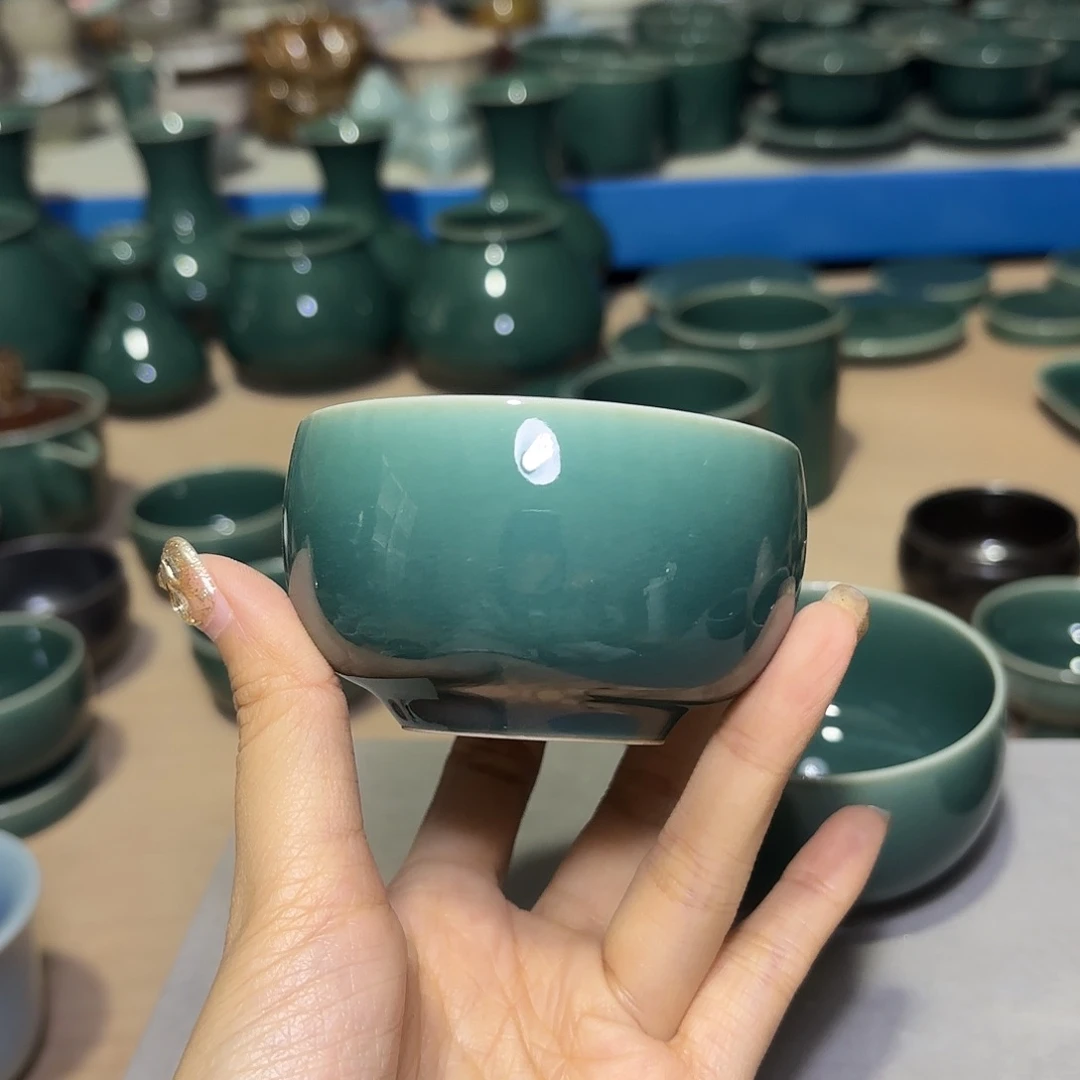 龙泉云间青瓷小米茶器