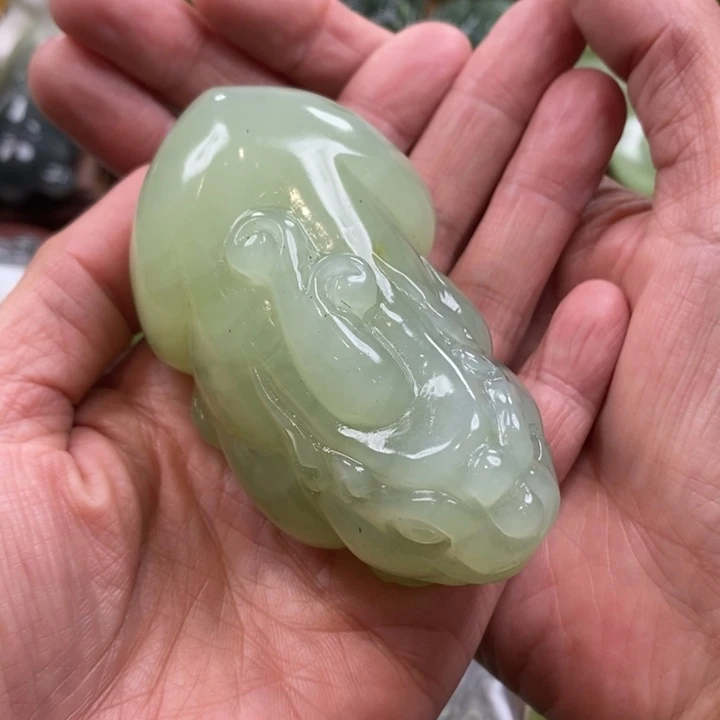 蛇纹石玉未镶嵌手把