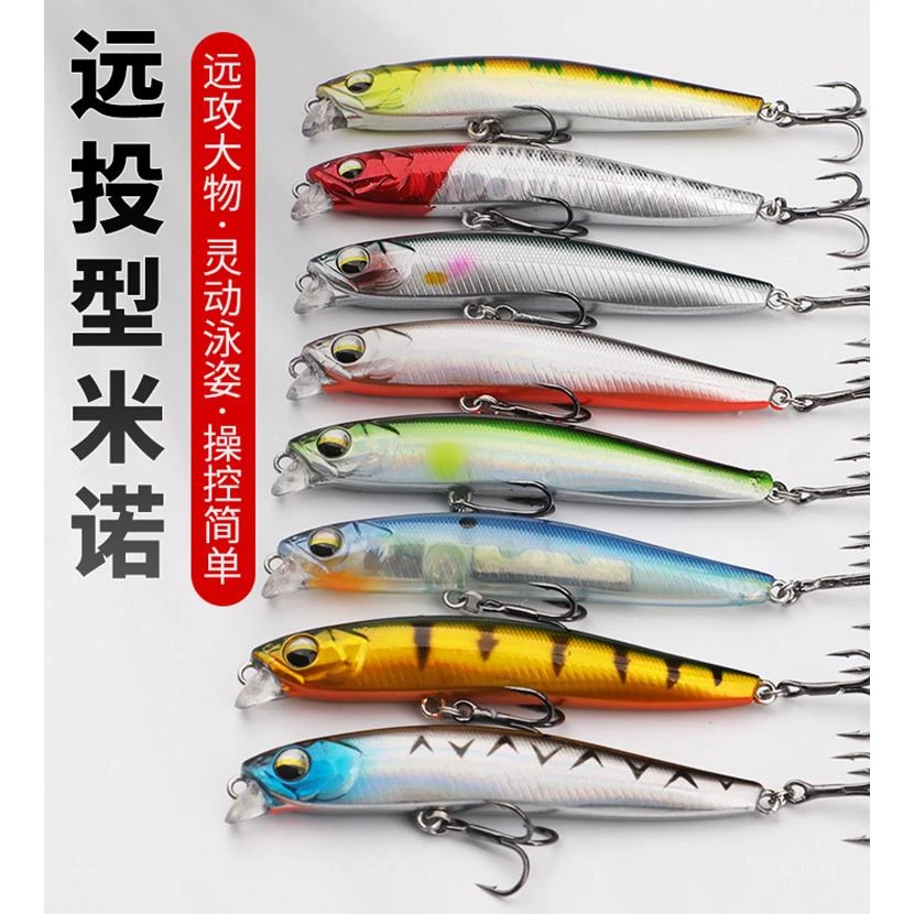 【7个包邮】1远翘米诺全泳姿路亚假饵分水舌板鲈鱼翘嘴鳜鱼