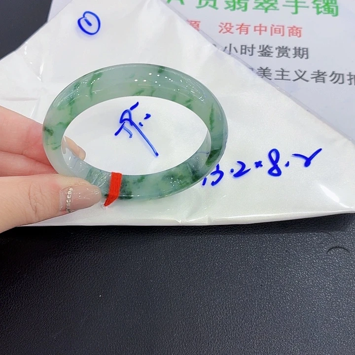 初***雨翡翠未镶嵌手镯翡翠59圈口