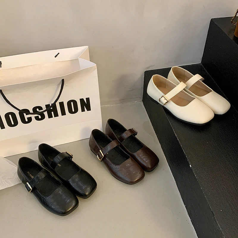 慕她秀原创新款2025新款平底单鞋女软皮软底减龄玛丽珍配裙子女鞋