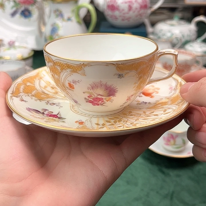kpm黄鱼鳞茶杯碟一套