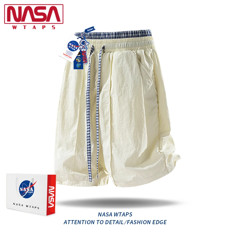 NASA WTAPS冰丝速干运动短裤男士夏季薄款透气宽松休闲五分裤子潮