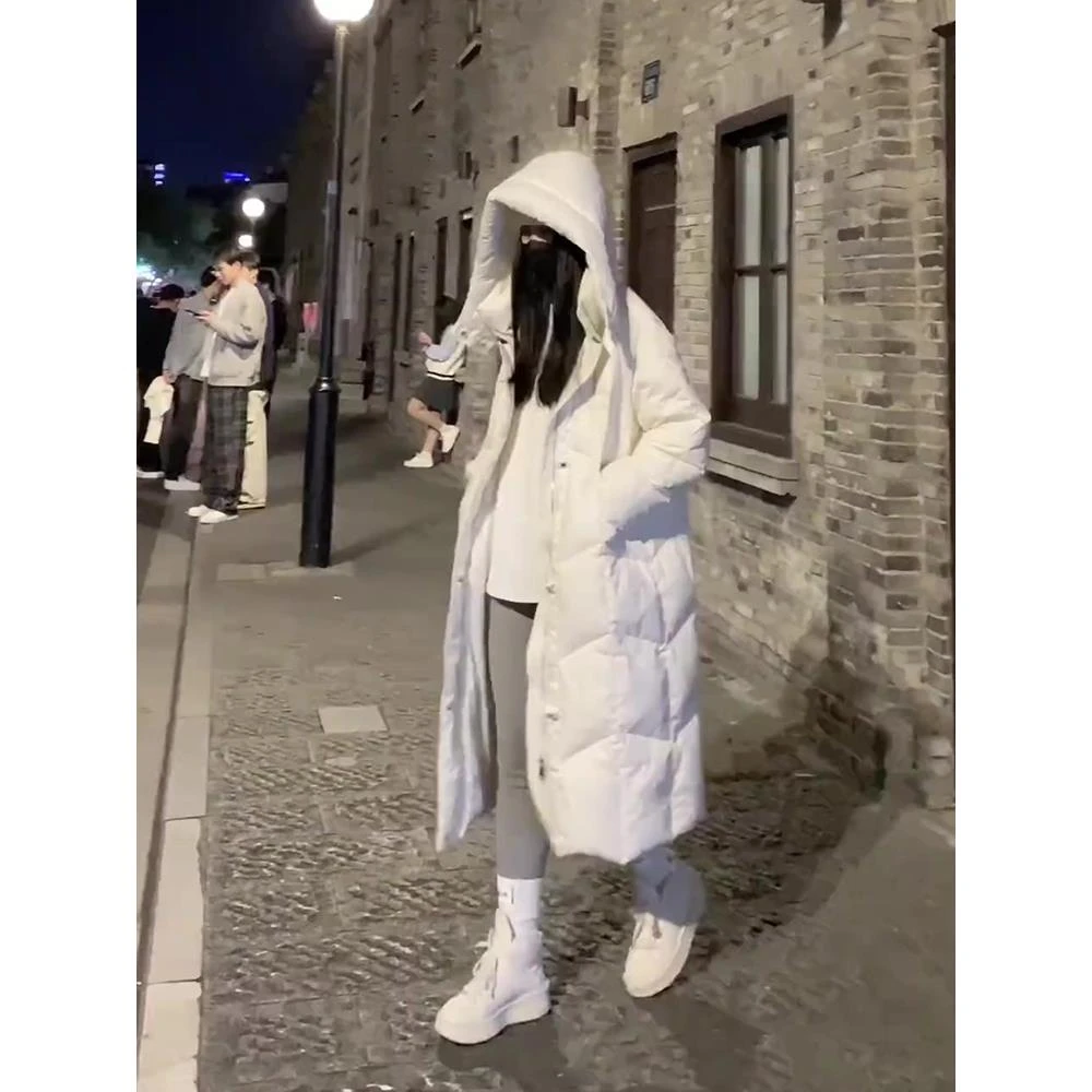 VOCKOO官方白色90白绒羽绒服女2025冬季新款休闲宽松时尚百搭加