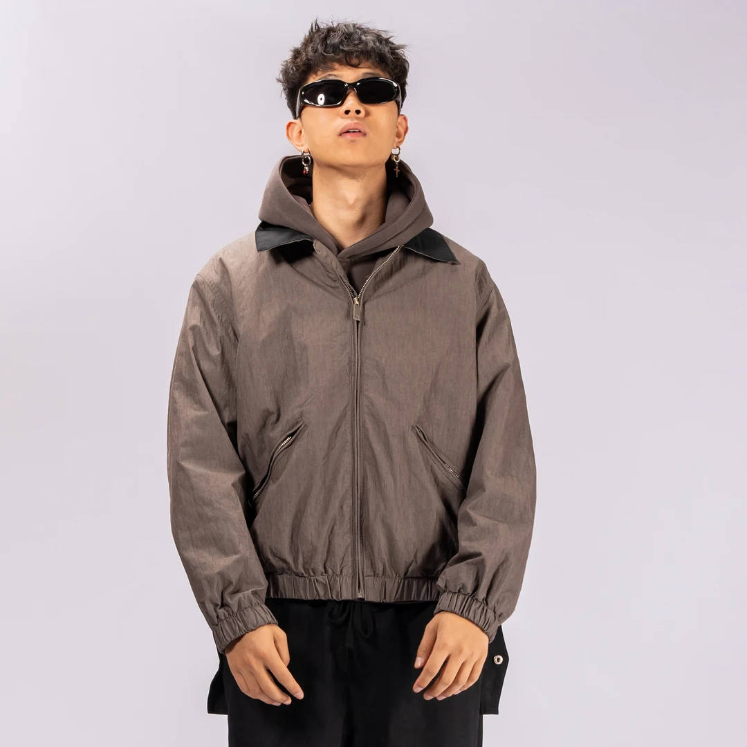 BFOV 防风褶皱夹克韩版男士春季短款外套秋季长袖防水户外【8827】