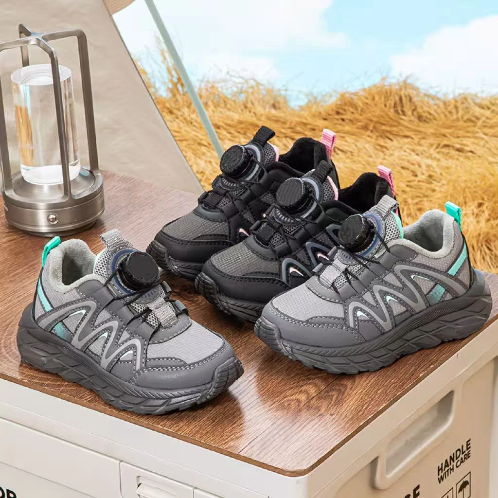 10084F儿童加绒加厚运动鞋冬款男童女童保暖二棉休闲鞋