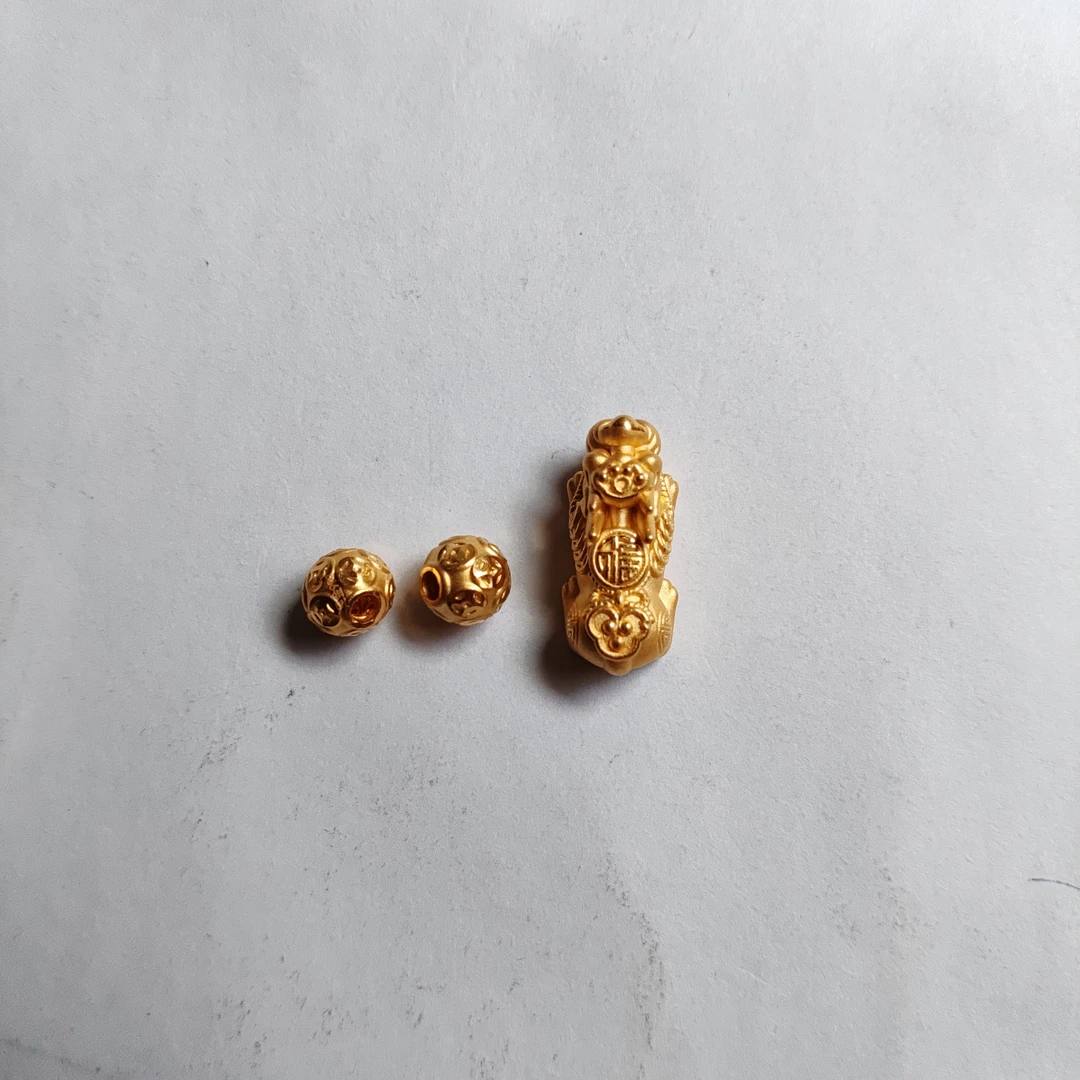 金元宝足金999貔貅珠子首饰
