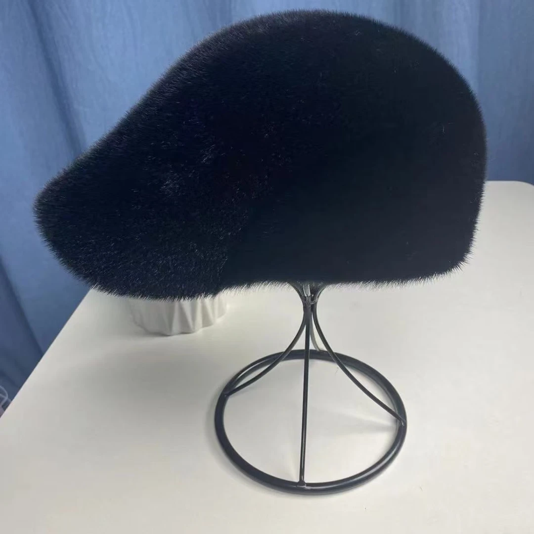 【海豹前进帽】冬季新款保暖高端进口整皮海豹前进帽鸭舌帽休闲时尚