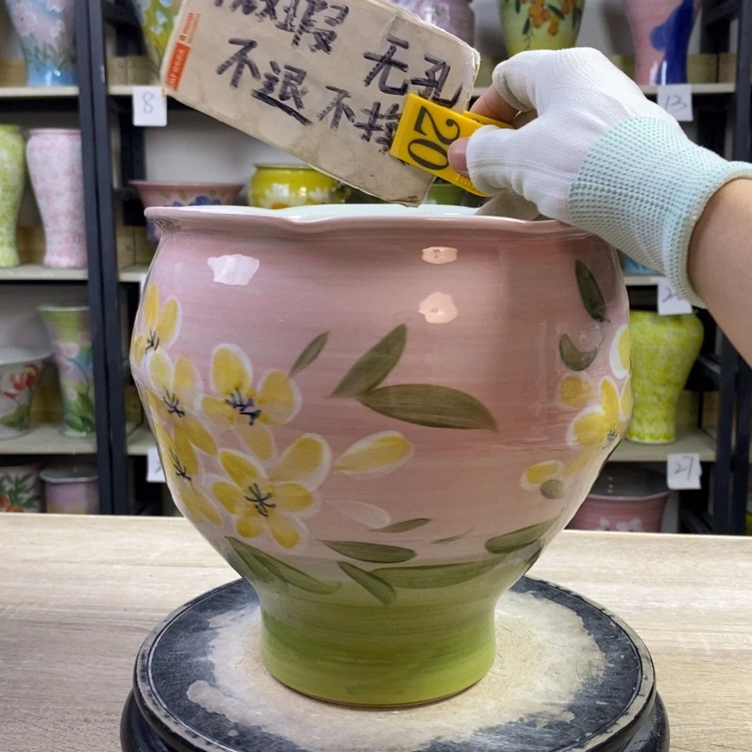 景德镇手工手绘花盆