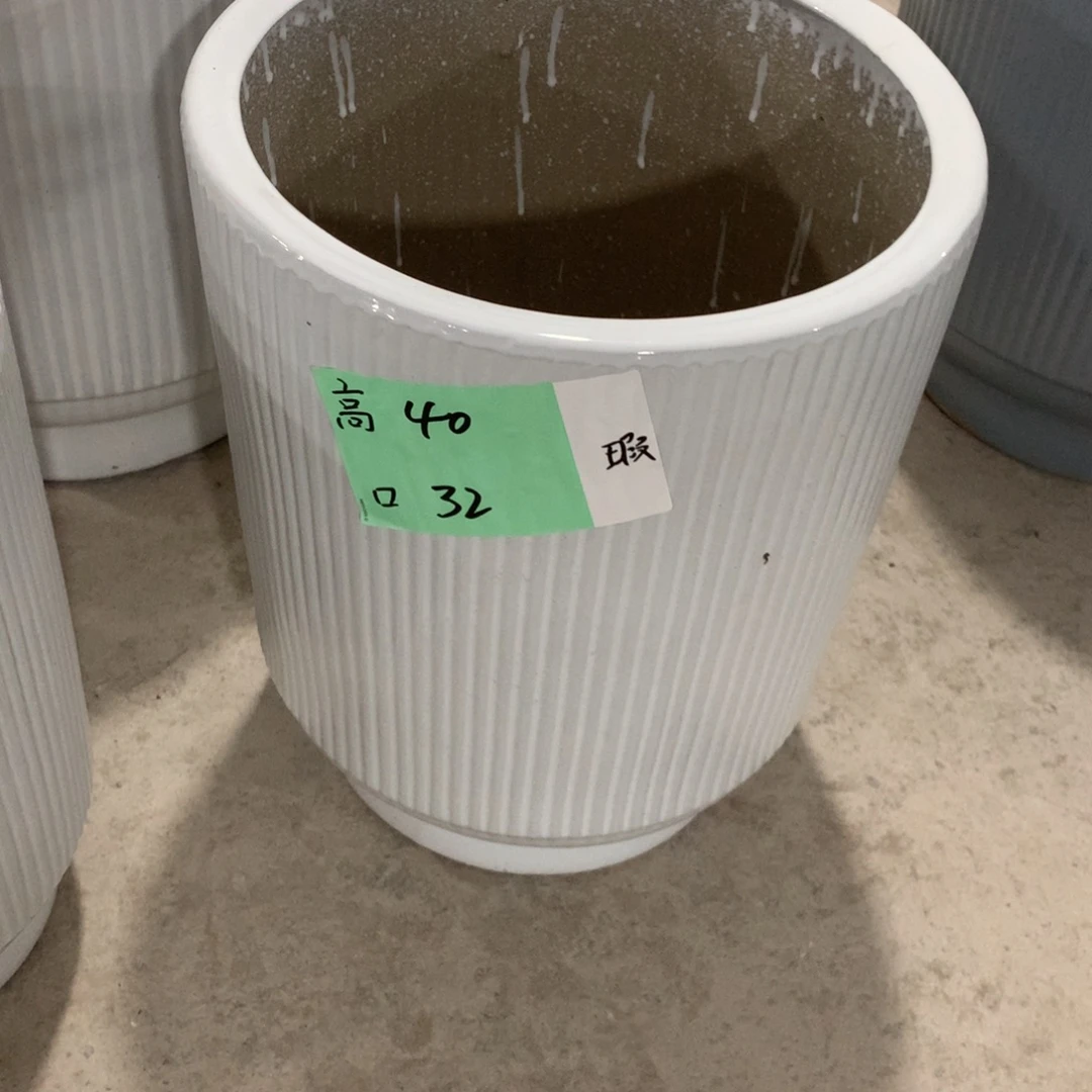 微瑕高温陶瓷花盆