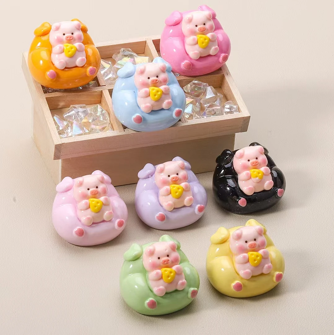 沙发芝士小猪diy微景观树脂摆件