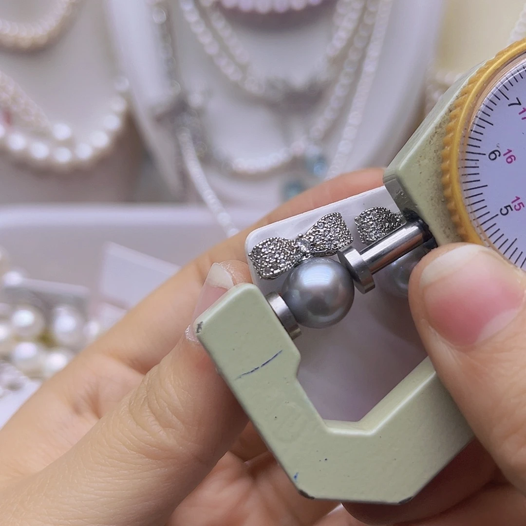 吊坠或者耳钉银S925镶嵌淡水珍珠