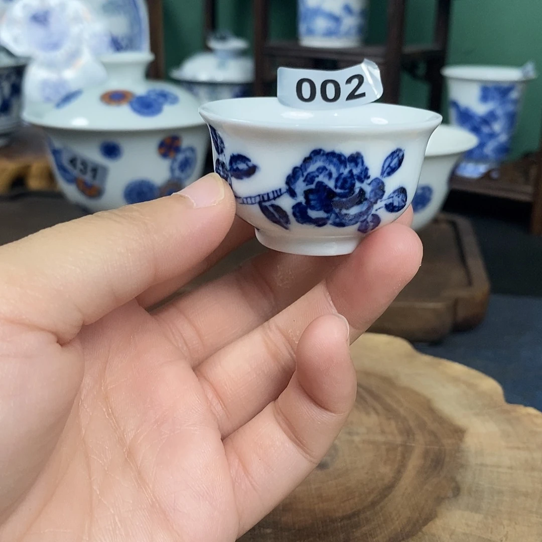 瓷片景德镇手绘青花茶器002