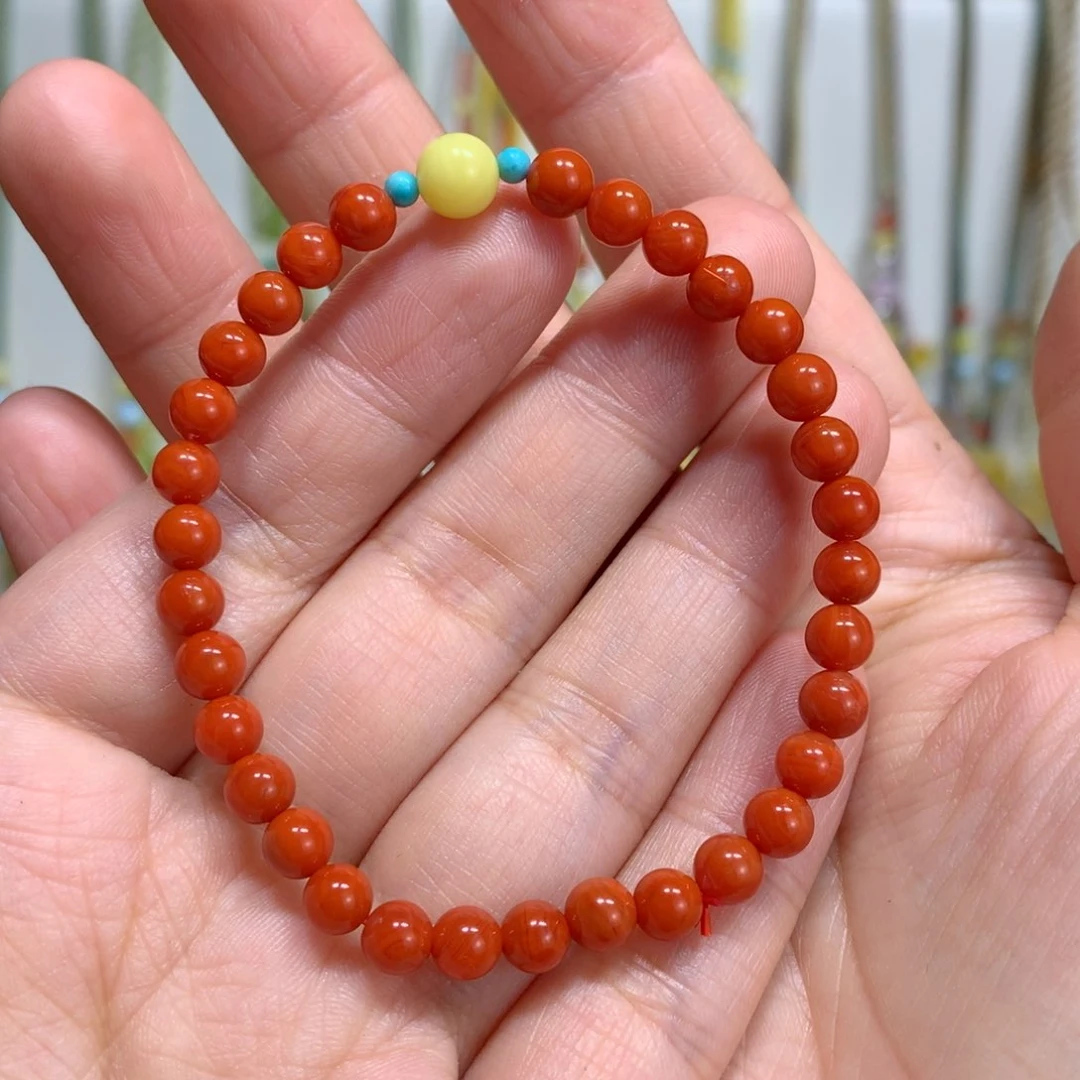 南红玛瑙手链未镶嵌5m m