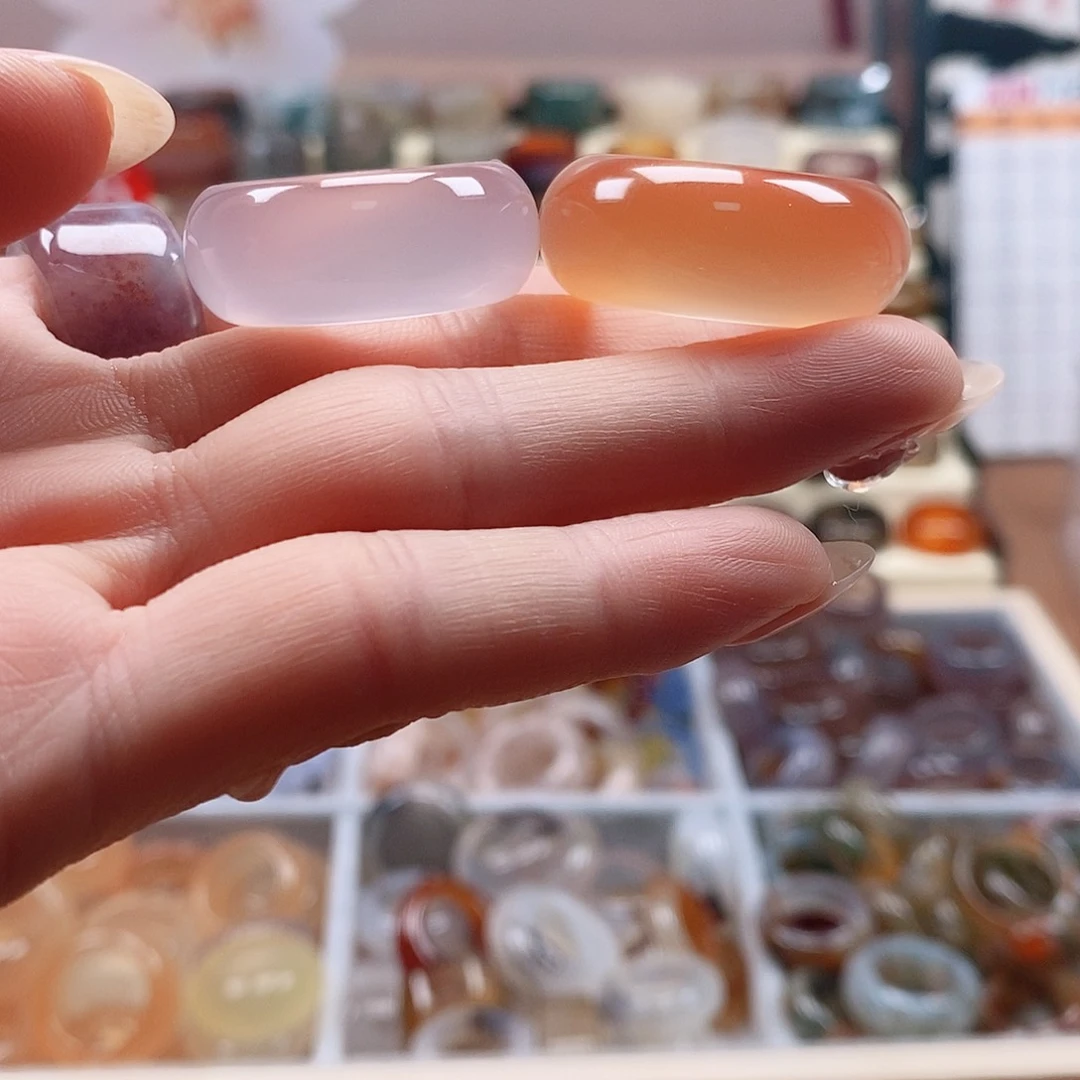 玛瑙/玉髓戒指未镶嵌用****1